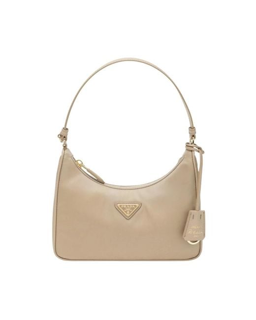 Prada Natural Shoulder Bags