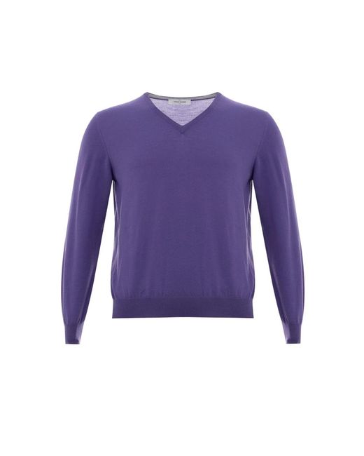 Knitwear > v-neck knitwear Gran Sasso pour homme en coloris Purple