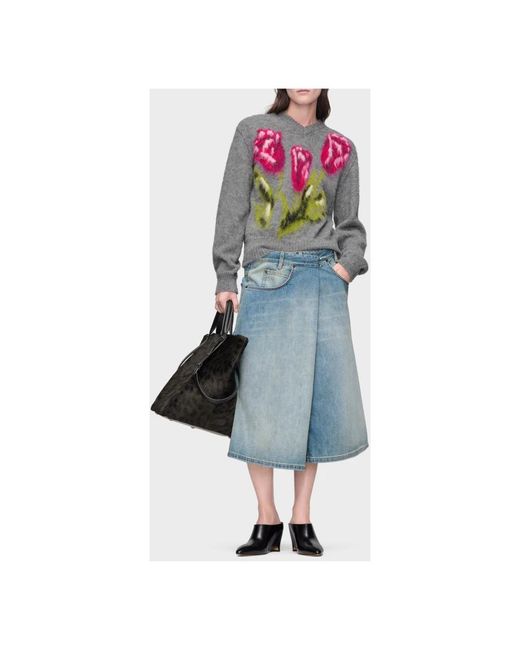 Maison Margiela Gray Round-Neck Knitwear