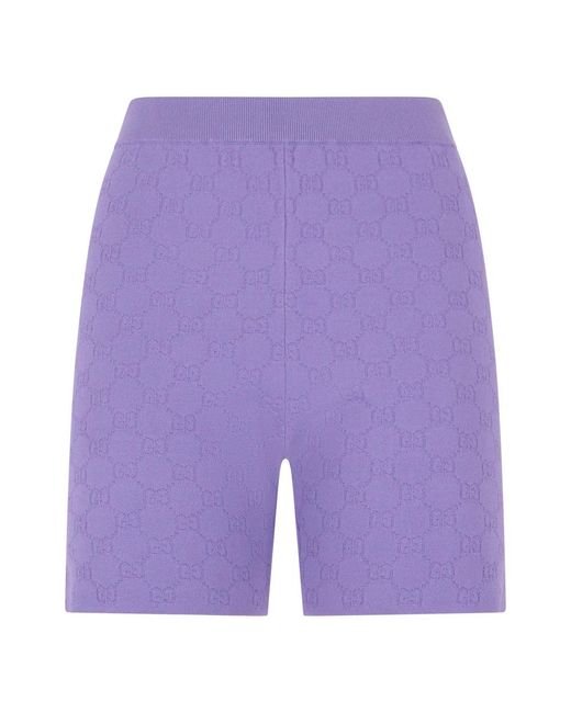 Gucci Viscose Shorts in het Purple