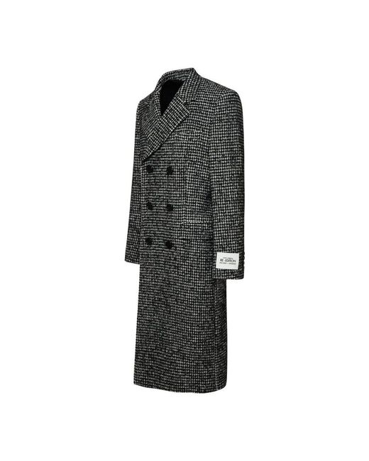 Dolce & Gabbana Doppelreihiger wollmantel in Black für Herren