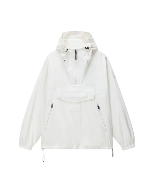 Napapijri Jassen ,Wit ,Polyester Rainforest Next Summer Anorak in het White voor heren