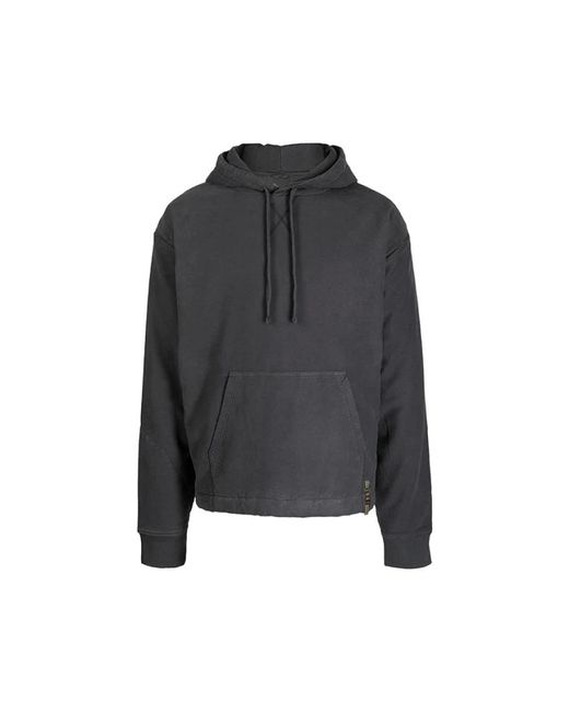 Objects IV Life Hoodies & Sweatvesten ,Grijs ,Katoen Moleskin Hoodie in het Black voor heren