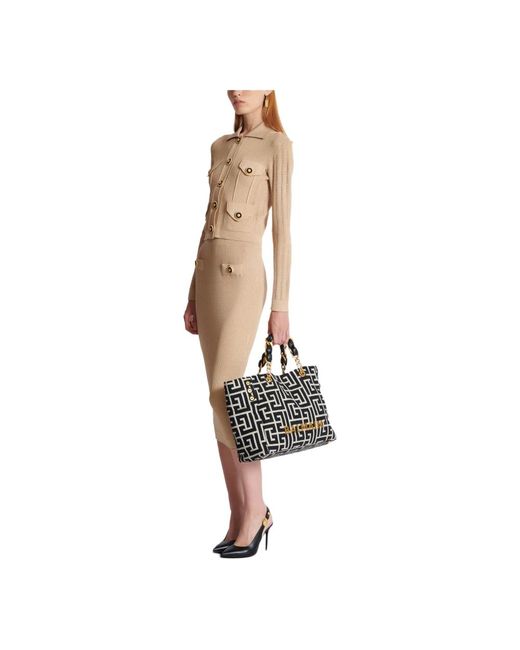 Balmain Cardigan Met Knoppen in het Natural
