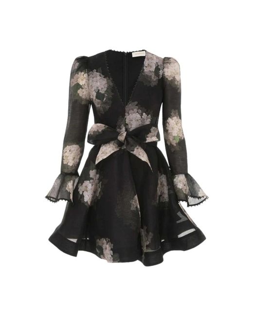 Party Dresses Zimmermann de color Black