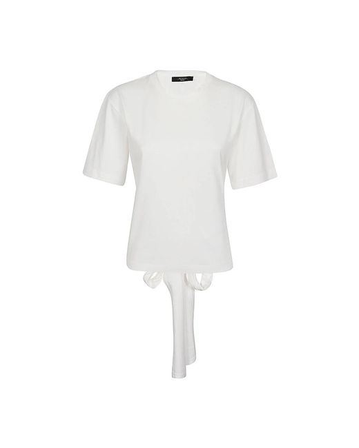 Camiseta clásica blanca de algodón Weekend by Maxmara de color White