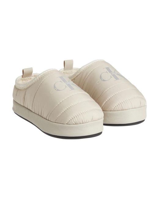 Calvin Klein White Slippers