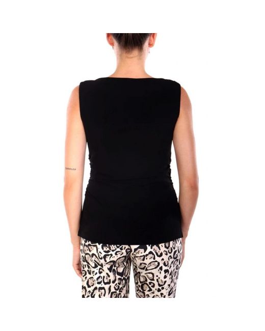 Marella Black Sleeveless Tops