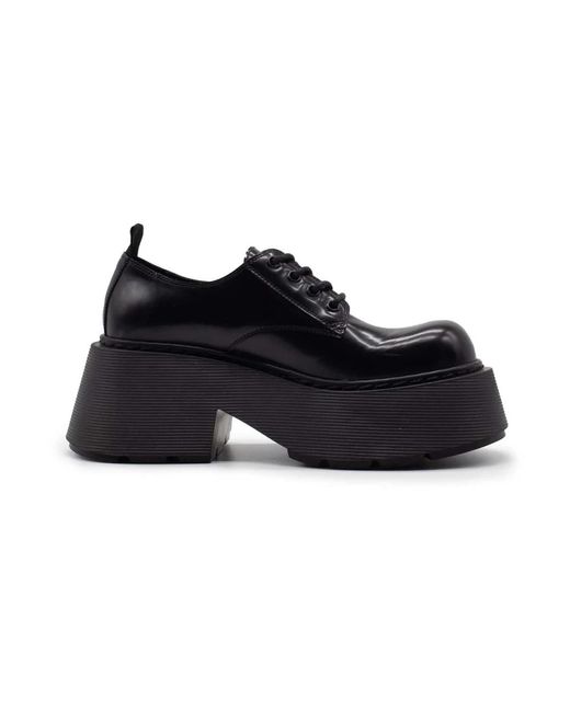 Zapatos negros a rayas con cordones Vic Matié de color Black