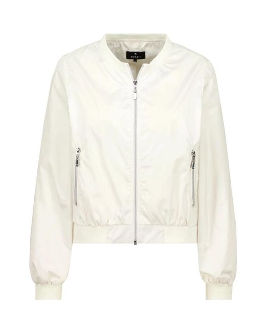 Monari Nylon Bomber Jacket in het White