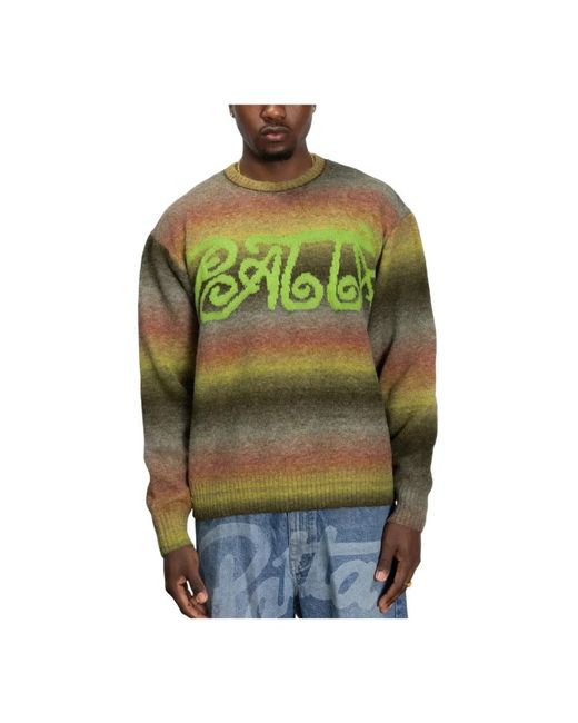 PATTA Green Round-Neck Knitwear for men