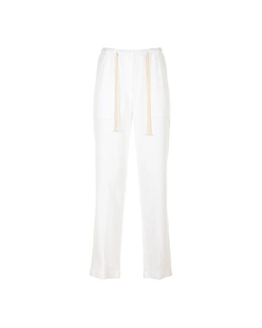 Hartford White Wide Trousers