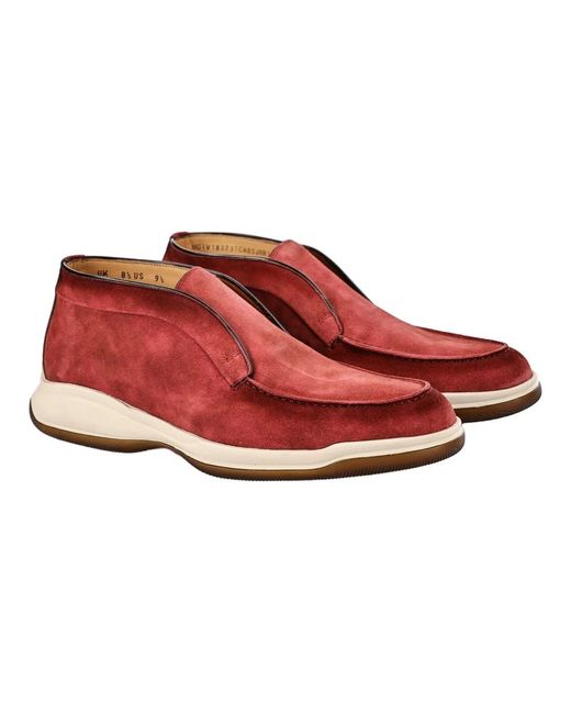 Santoni Red Ankle Boots for men