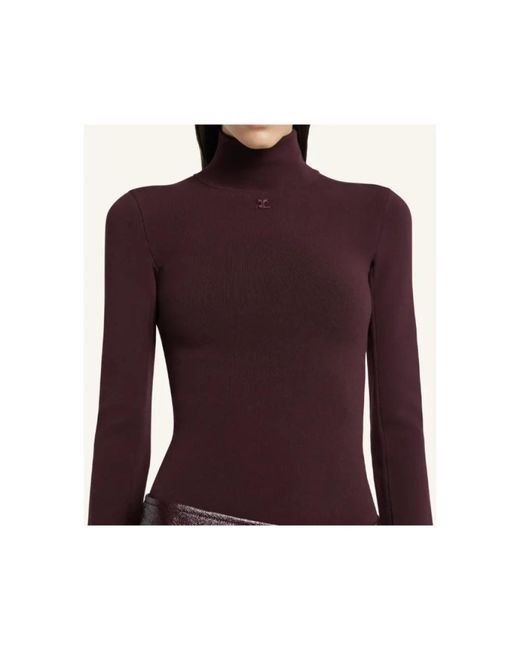 Courreges Purple Turtlenecks