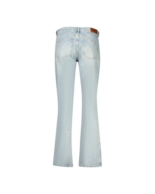 Guess Jeans ,Blauw ,Katoen G08 Mid-Rise Straight Jeans in het Blue