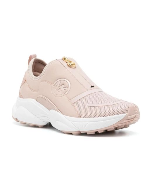 Michael Kors Pink Sami Zip Trainer