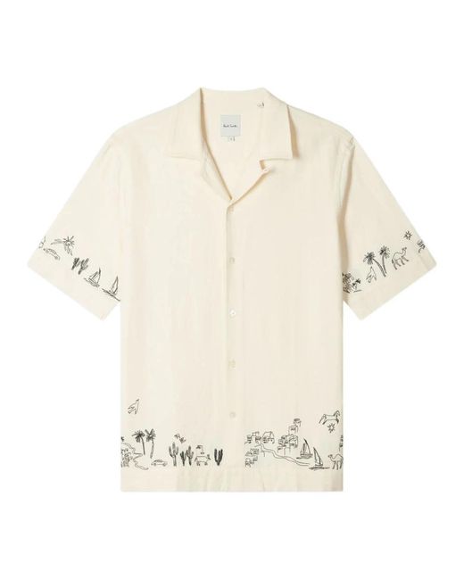 Paul Smith Natural Short Sleeve Shirts for men