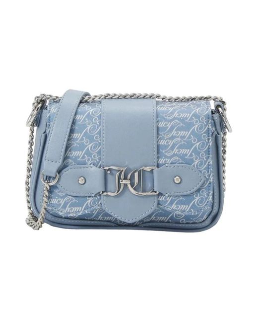Juicy Couture Blue Blau umhängetasche mit logo