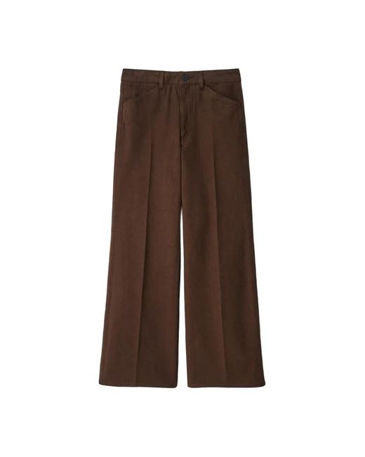 Lemaire Flared Five-Pocket Pants in het Brown