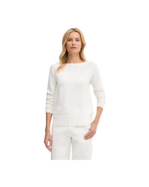 Max Mara White Round-Neck Knitwear