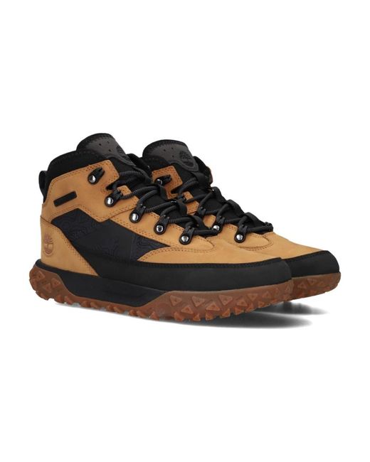 Timberland Brown Lace-Up Boots for men