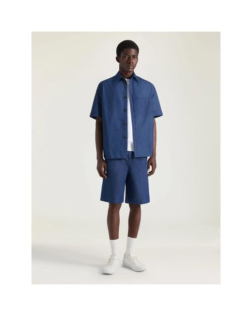 Givenchy Blue Short Sleeve Shirts for men
