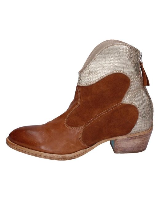 Moma Brown Cowboy & Biker Boots