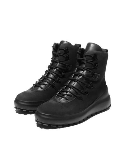 Stone Island Black Lace-Up Boots for men