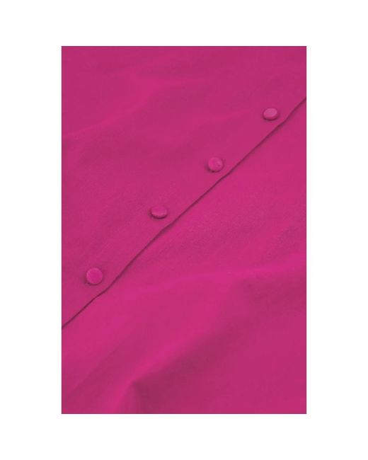 FABIENNE CHAPOT Pink Bluse mit knopfleiste und ausgestellten ärmeln