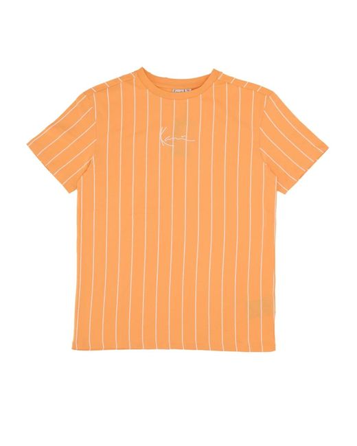 Karlkani Gestreept T-Shirt in het Orange