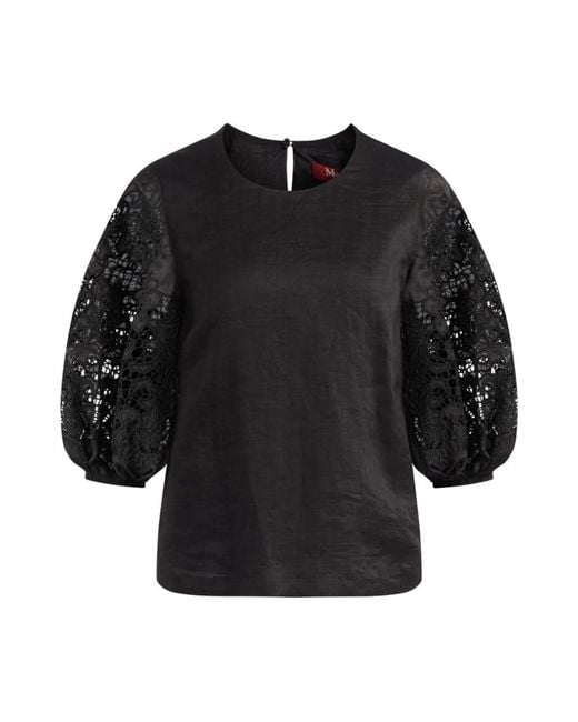 Max Mara Black Blouses