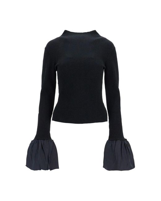 ROTATE BIRGER CHRISTENSEN Black Round-Neck Knitwear