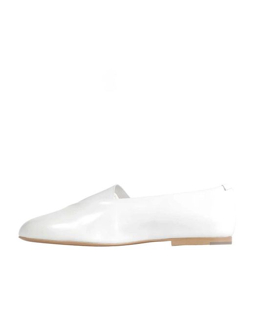 Jil Sander White Elyss Ballerina