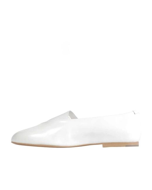 Jil Sander White Loafers