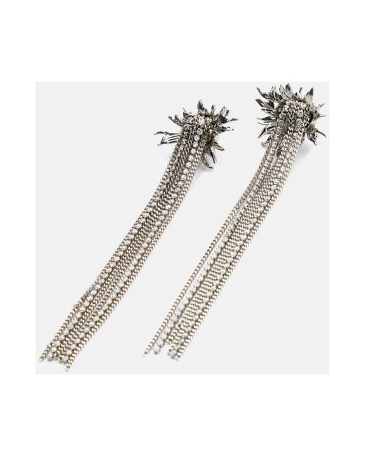 McQueen White Earrings