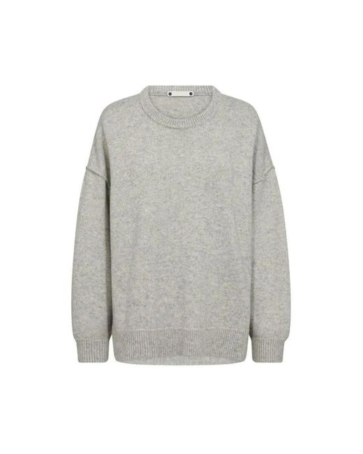 co'couture Gray Round-Neck Knitwear