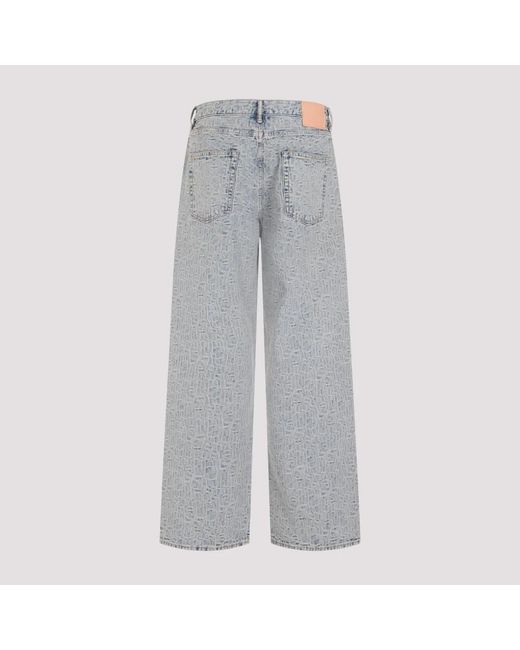 Acne Gray Wide Jeans for men