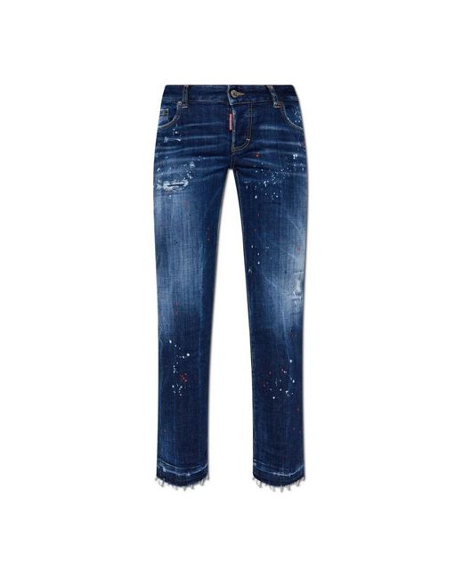 DSquared² Blue Cropped Jeans