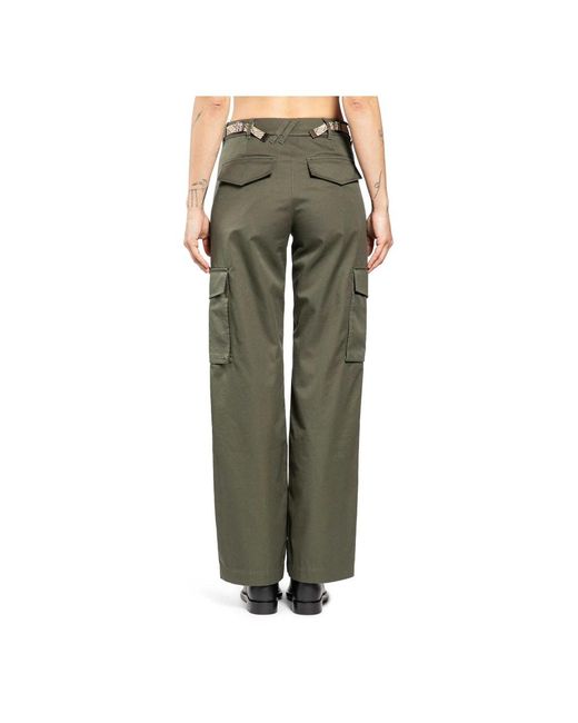 Burberry Green Straight Trousers