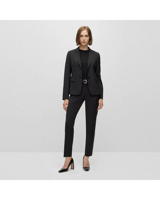 HUGO Jassen ,Zwart ,Wol Klassieke Blazer Met Knopen En Zakken in het Black