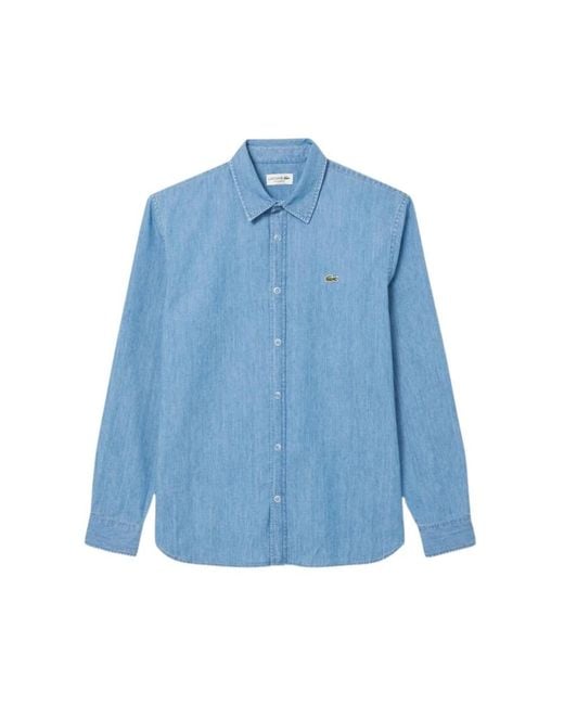 Lacoste Blue Denim Shirts for men