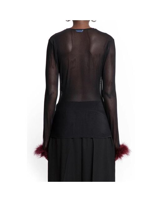 Mugler Black Long Sleeve Tops