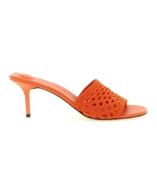 Jacquemus Orange Heeled Mules
