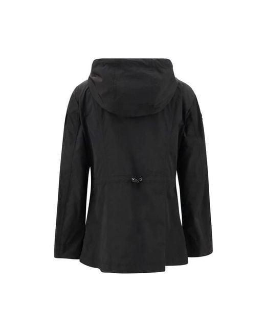 Moncler Verstelbare Capuchon Parka Jas Met Zakken in het Black