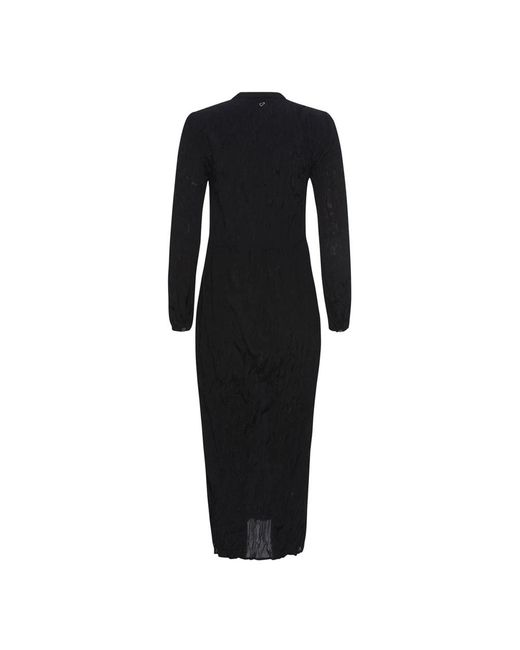 Heartmade Kleedjes ,Zwart ,Zwarte Twist Midi Jurk in het Black