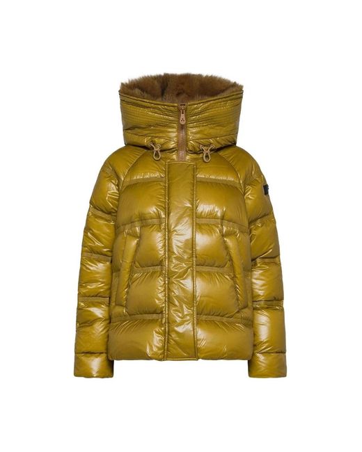 Peuterey Short Down Jacket in het Yellow