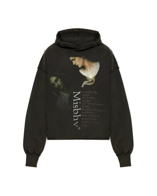 M I S B H V Black Hoodies for men