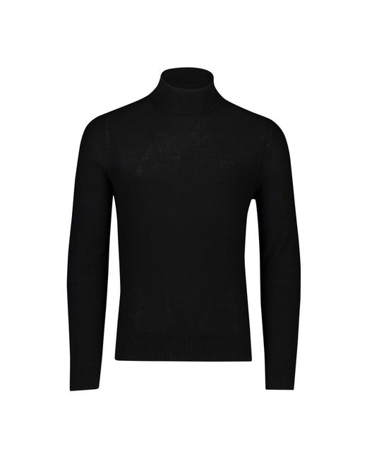 HUGO Truien & Vesten ,Zwart ,Wol Merino Wollen Coltrui in het Black voor heren