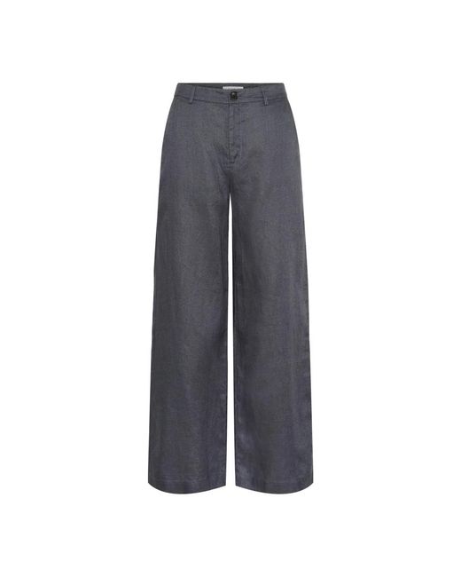 Part Two Gray Wide Trousers