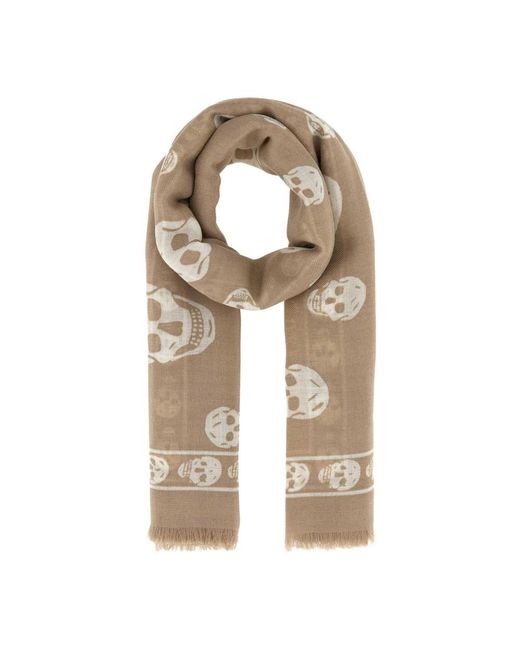 McQueen Natural Silky Scarves